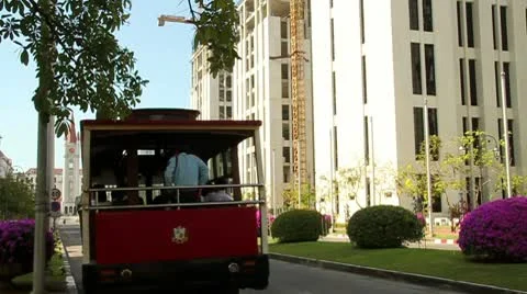 Tram taking off 스톡 동영상 10563176