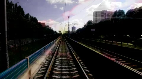 In a tram. Timelapse Stock-Footage 50162550