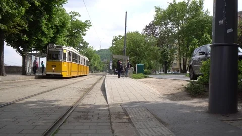 Tram traffic in Budapest Hungary Stock Footage 78578568