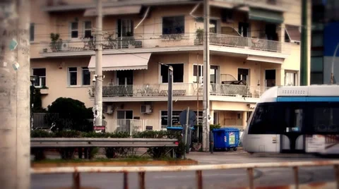 Tram traffic Stock Footage 33844557