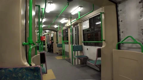 Tram, train in Budapest. 4K. Stock-Footage 55455773
