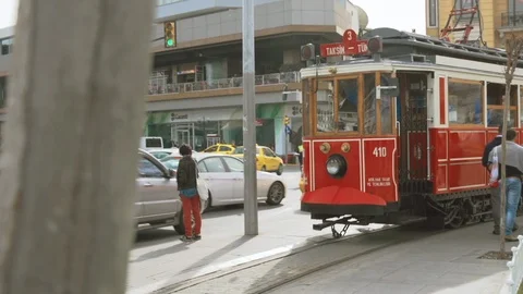 TRAM TRAIN IN TURKEY Stock Footage 87822323