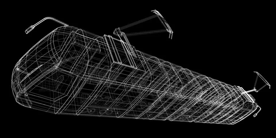 Tram, tram, streetcar Stock Illustration