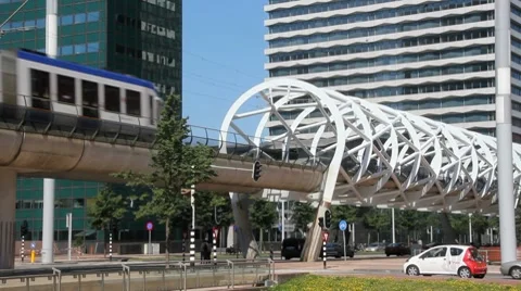 Tram Tunnel The Hague, Holland Stock Footage
