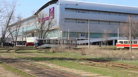 The tram is unfolding Stock-Footage 74971357