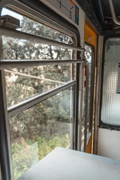 Tram Window View in Naples Stock Photos
