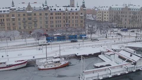 Tram at winter 2 Stock-Footage 103481790