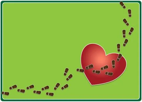 Trampled heart Stock Illustration