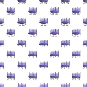 Trampoline equipment pattern for fun kids activity Illustrazione stock