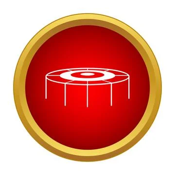 Trampoline icon symbolizing bouncing exercise and recreation Stock Illustration