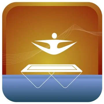 Trampoline jump Stock Illustration