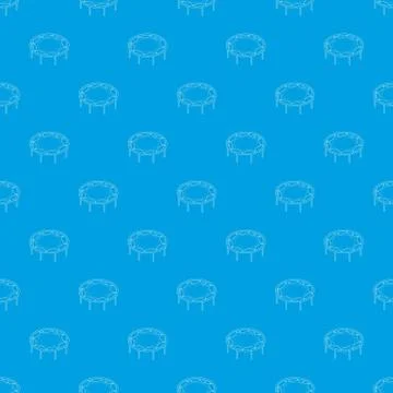 Trampoline jumping pattern seamless blue Illustrazione stock