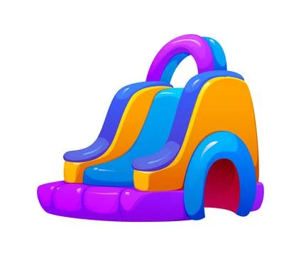 Trampoline park bouncy vector inflatable house Stock Illustration