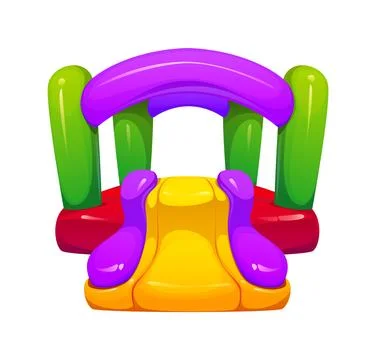 Trampoline park inflatable vector bouncy house Stock Illustration