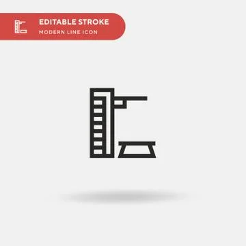 Trampoline Simple vector icon. Illustration symbol design template for web mo Stock Illustration