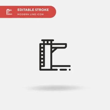 Trampoline Simple vector icon. Illustration symbol design template for web mo 스톡 일러스트