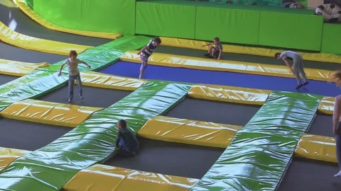 Trampolines Stock Footage 88443306