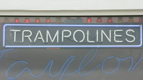 Trampolines sign Video stock 859832