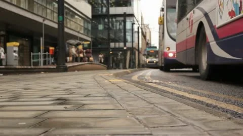 Trams and Buses HD File Stock Footage 10683378