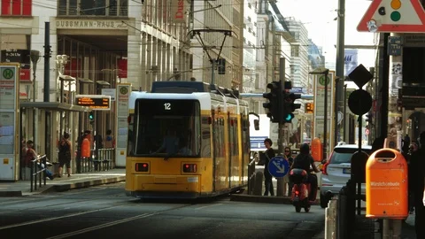 Trams in Berlin. 5 shots! Stock Footage 95326946