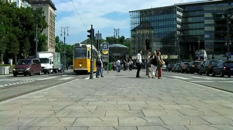Trams in Budapest Stock Footage 11452899