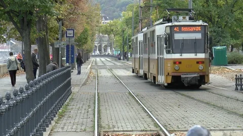 Trams In Budapest Stock Footage 99015071