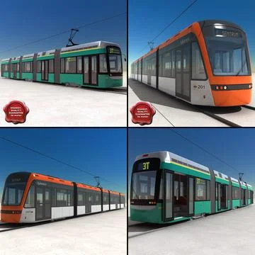 Trams Collection 3D Model