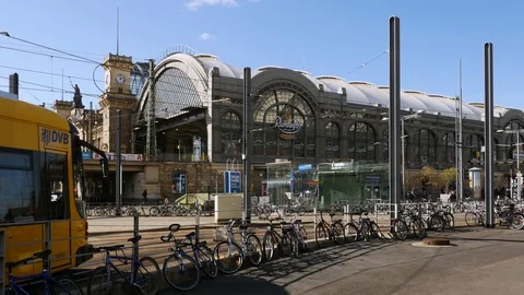Trams during the commuter traffic Stock Footage 119715795