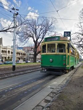 Trams in Melbourne, Australia Stock Photos
