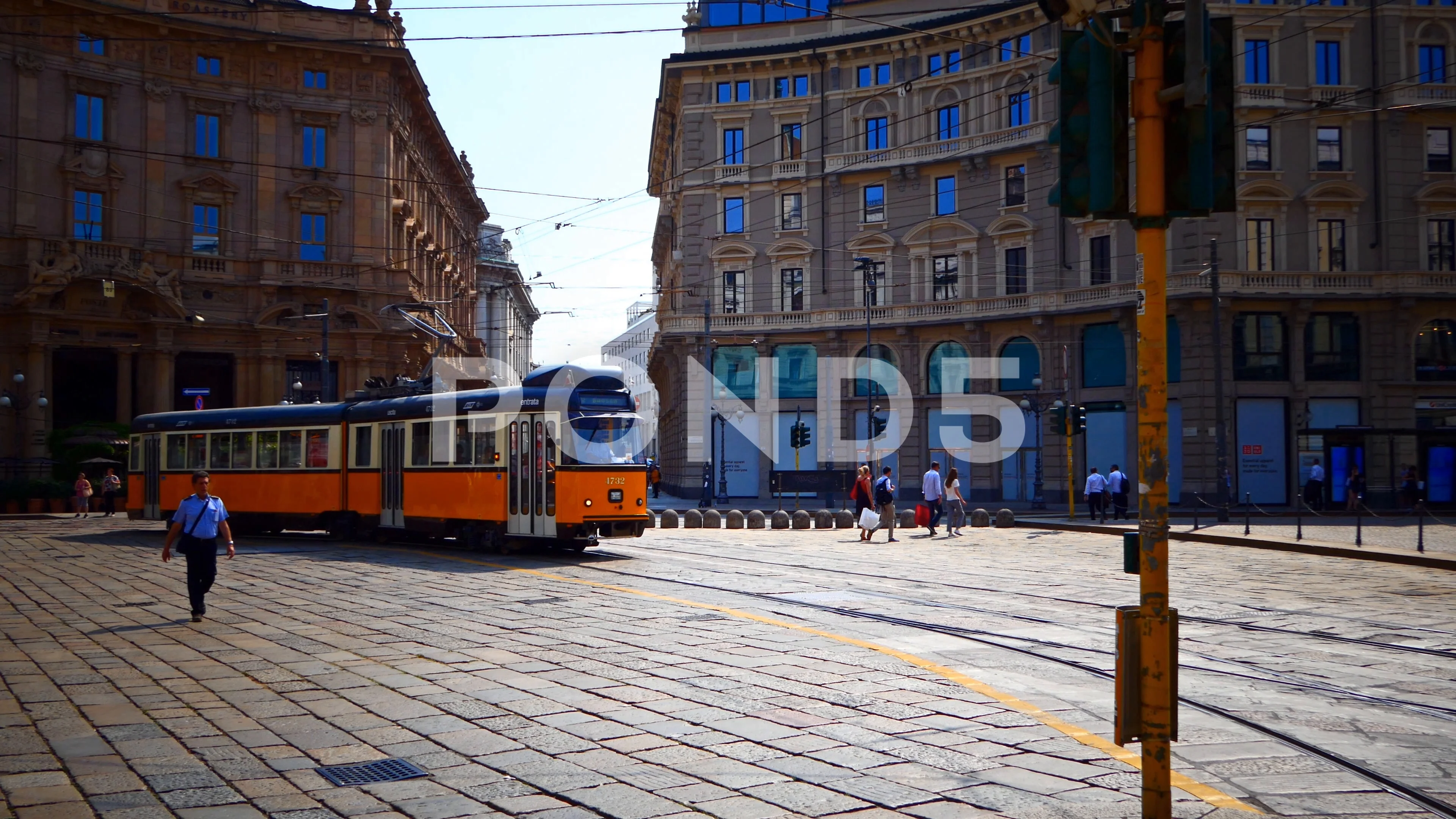 Milan Tram Stock Footage Royalty Free Stock Videos Pond5