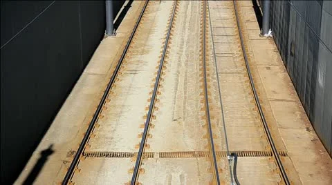 Trams upside Stock Footage 10844596