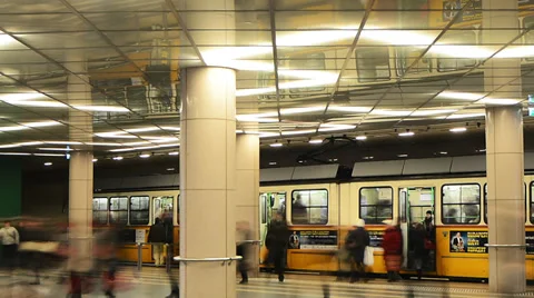 Tramstation zoom Stock Footage 36647421