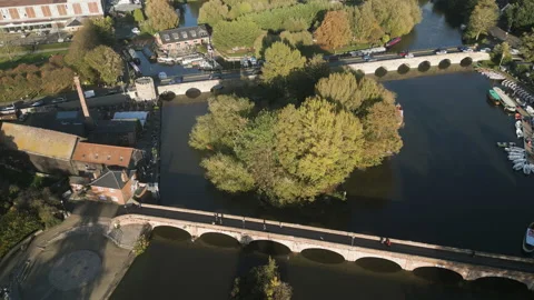 Tramway Bridge, Stratford-upon-Avon, Warwickshire, England Stock Footage 220367553