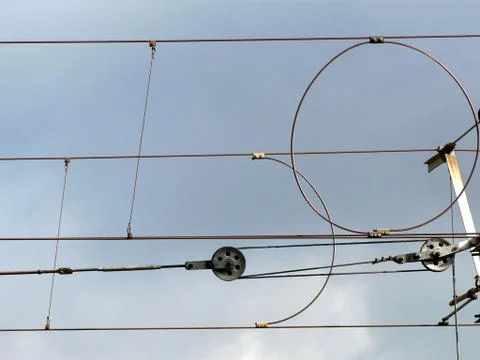Tramway cables Stock-Fotos