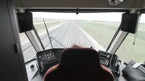 Tramway driver and railroad Stock Footage 10682665