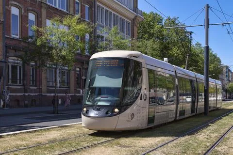 Tramway of Le Havre Stock Photos