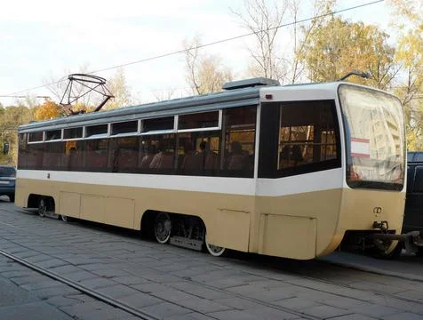 Tramway on street Stock Photos