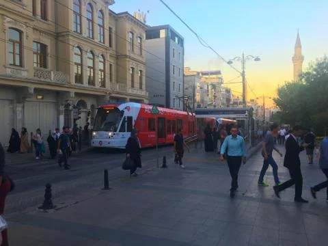 Tramway at Sultanahmet. Stock Photos