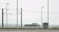 Tramway Tram U-Bahn Passing Crossing Bridge Cologne Rush Hour Commuter Commuting HD Footage
