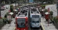 Tramway U-Bahn Vehicle Departure Departing Both Way Track Cologne Transportation 4k or 4k+ Resolution