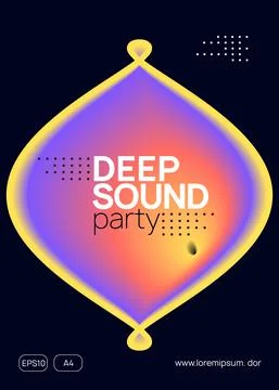 Trance Poster. Cool Glitch For Set. Music And Exhibition Shape. Stock Illustration