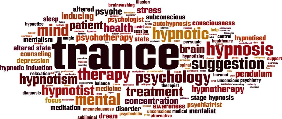 Trance word cloud Stock Illustration