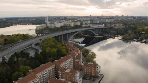 Traneberg bridge Vídeo Stock 109435061