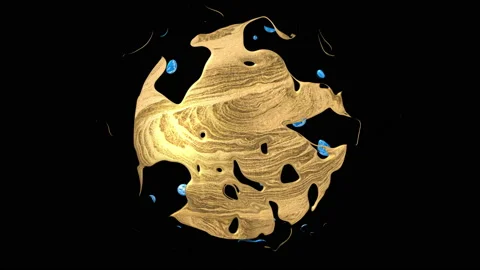 Tranforming 3d textured circle Stock Footage 134712215