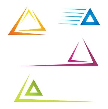 Trangle icons 스톡 일러스트