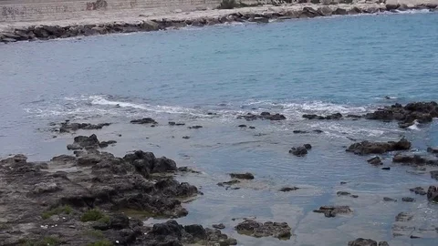 Trani - Overview of the cathedral from the pier Stock Footage 108367472