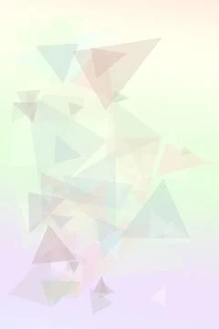 A tranquil abstract composition of translucent pastel triangles drifting ov.. Illustrazione stock