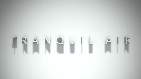 Tranquil air 3D title animation white text on a white background Vídeos de archivo 299702336