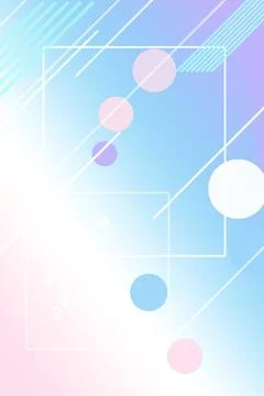 A tranquil, airy abstract layout with luminous circles, translucent square .. Stock Illustration