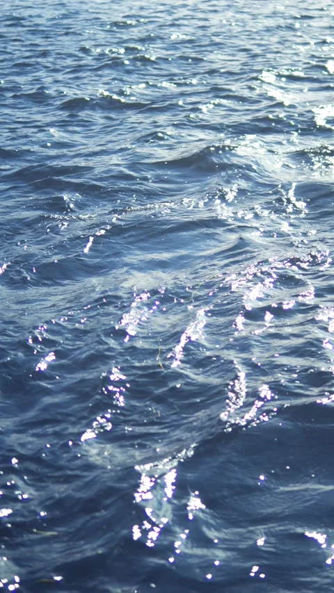 The Tranquil and Calm Blue Waters Perfectly Reflecting the Warmth of Sunlight Stock Footage 296730537